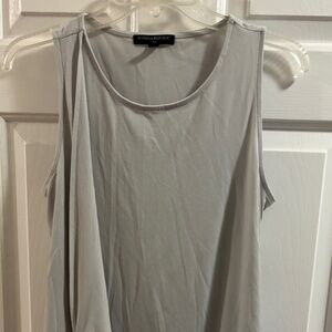 Banana Republic Light Grey Sleeveless Fancy Belted Top Size S